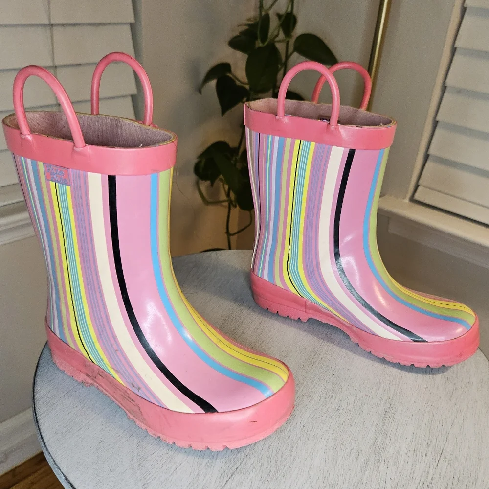 Pluie Pluie Colorful Striped Kids Rain Boots